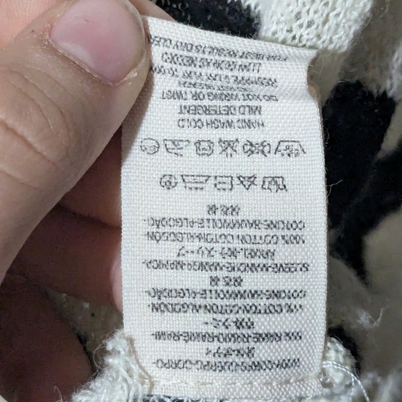 We The Free Free People Striped Crochet Sleeve V-Neck, Size Small - Picture 5 of 5